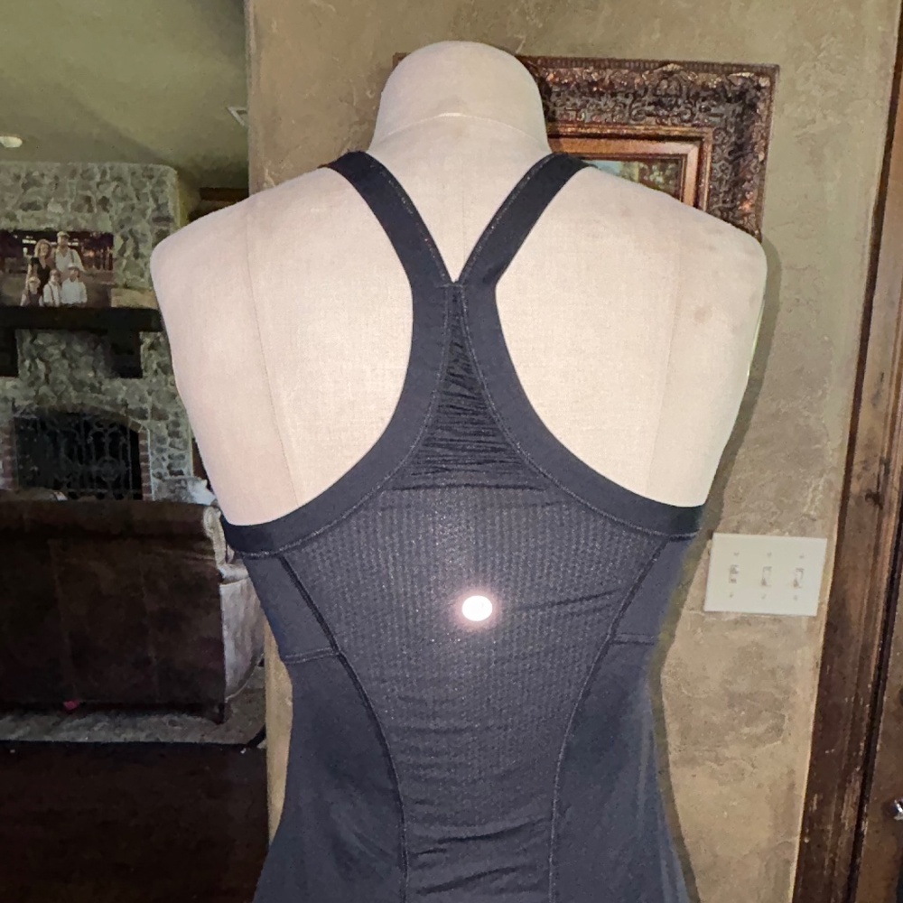 LULULEMON Lightweight Black Mesh Workout Top Size S
